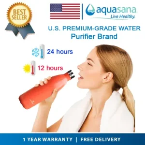 AQUASANA 25 OZ./750 ML Stainless Steel Thermos Bottle