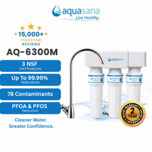 AQUASANA AQ-6300M Under Sink/Counter Top Water Filter (Upgraded AQ-5300+)