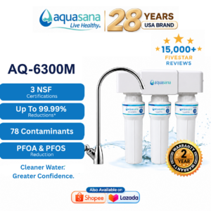 AQUASANA AQ-6300M Under Sink/Counter Top Water Filter (Upgraded AQ-5300+)