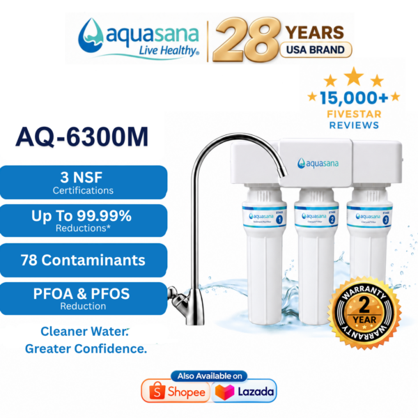 6300ads-web AQUASANA AQ-6300M Under Sink/Counter Top Water Filter (Upgraded AQ-5300+)