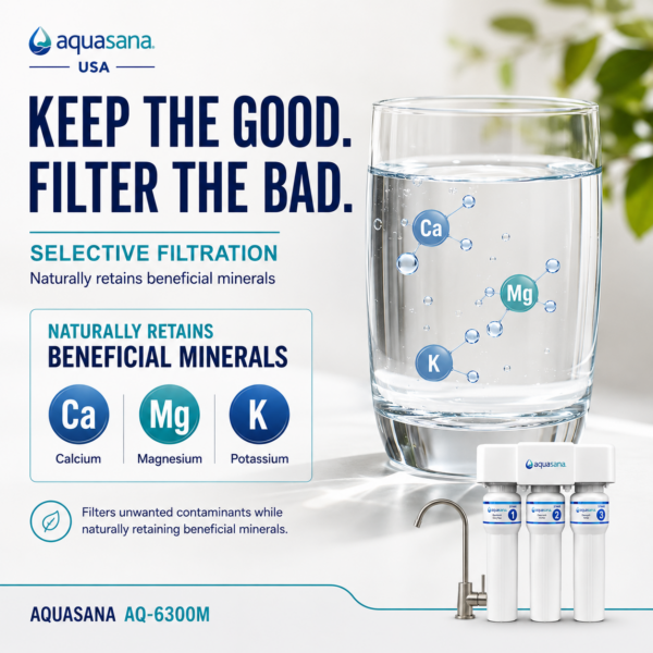 Aquasana filtration retaining naturally occurring minerals