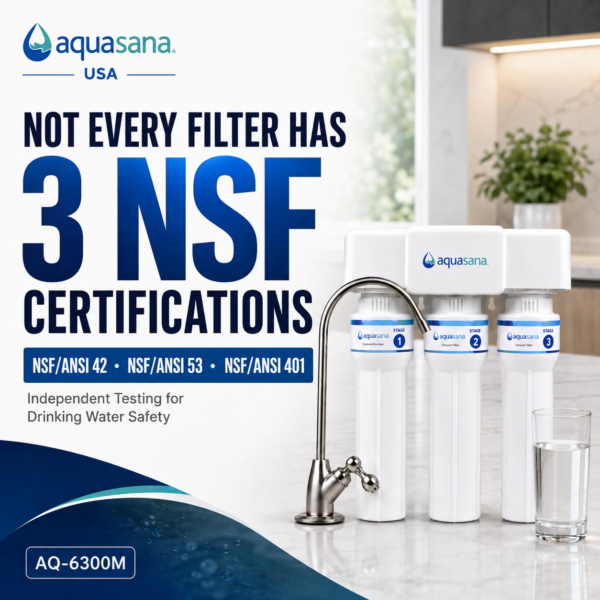Aquasana AQ-6300M with 3 NSF certifications